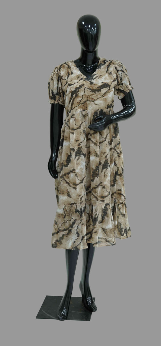 Semi-Georgette Frock for Women | Elegant Ethnic Wear | Sizes M to 2XL | Sahitha Studio