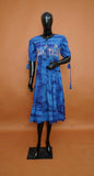 Indigo Blue Shibori Tie-Dye Embroidered Mul Cotton Anarkali Top – Premium Ethnic Tops (Medium - 2XL)