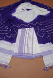 Deep Violet & Off-White Pure Handloom Kutch Kala Cotton Bhujodi 3-Piece Dress Material
