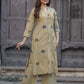 Beige Cotton Co-ord Dress Set | Auto Rickshaw Block Print – Medium to 3XL