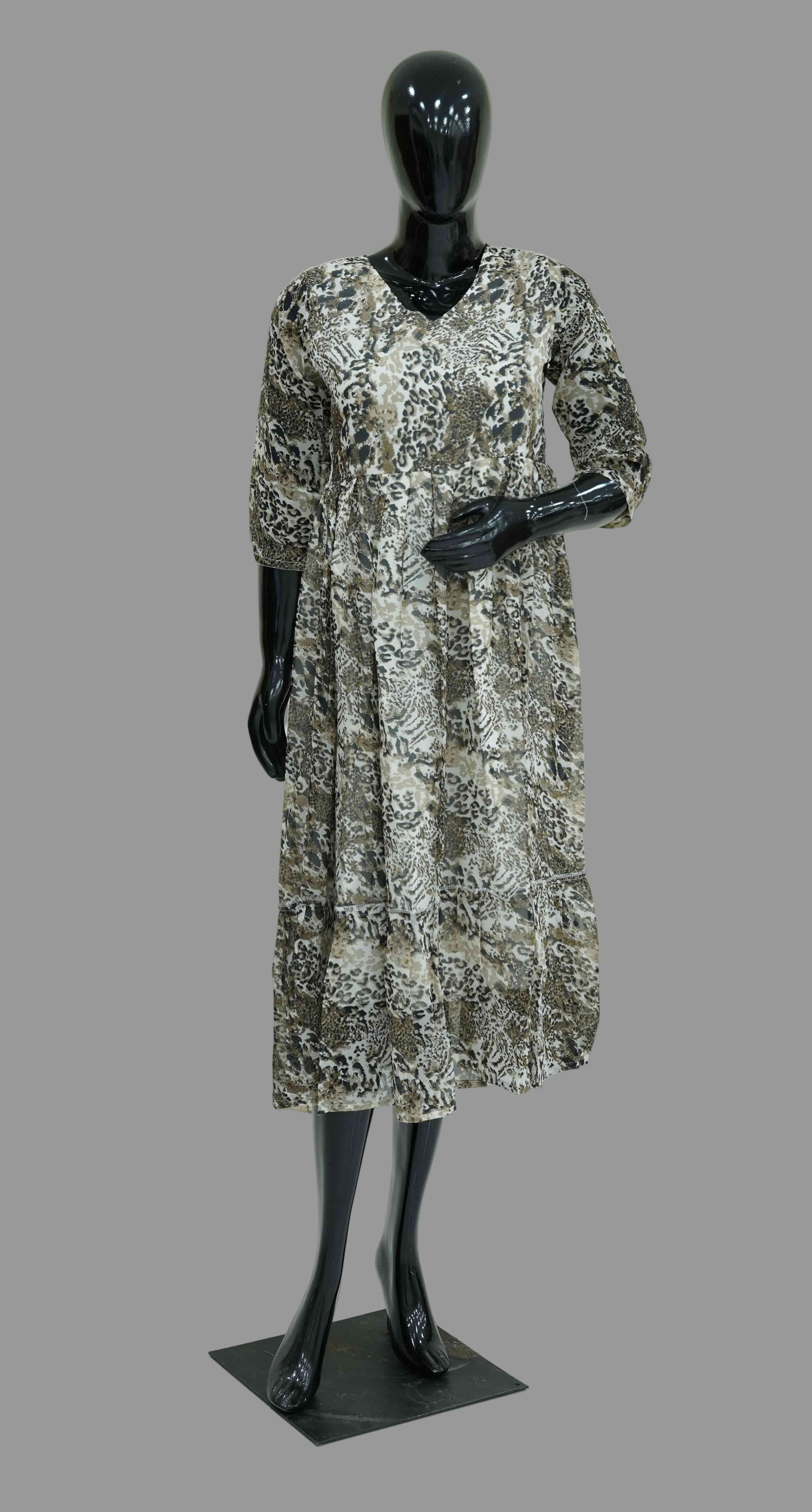 Multi-Color Semi-Georgette Printed Frock for Women | Elegant Ethnic Wear | Sizes M to 2XL – Sahitha Studio