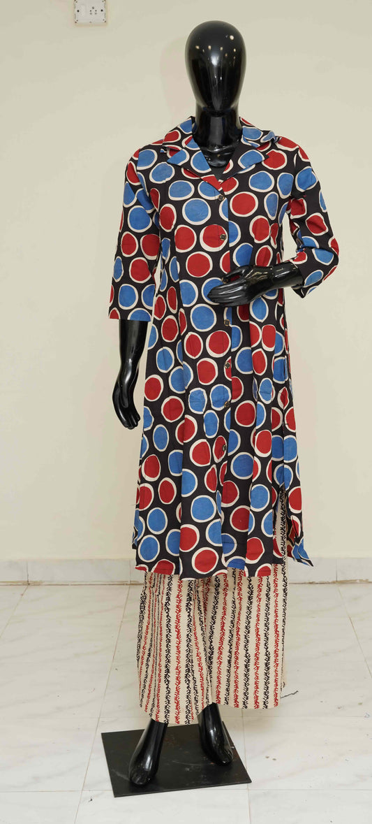 Multi Color - Pure Cotton 2-Piece Dress Set – Medium to 2XL