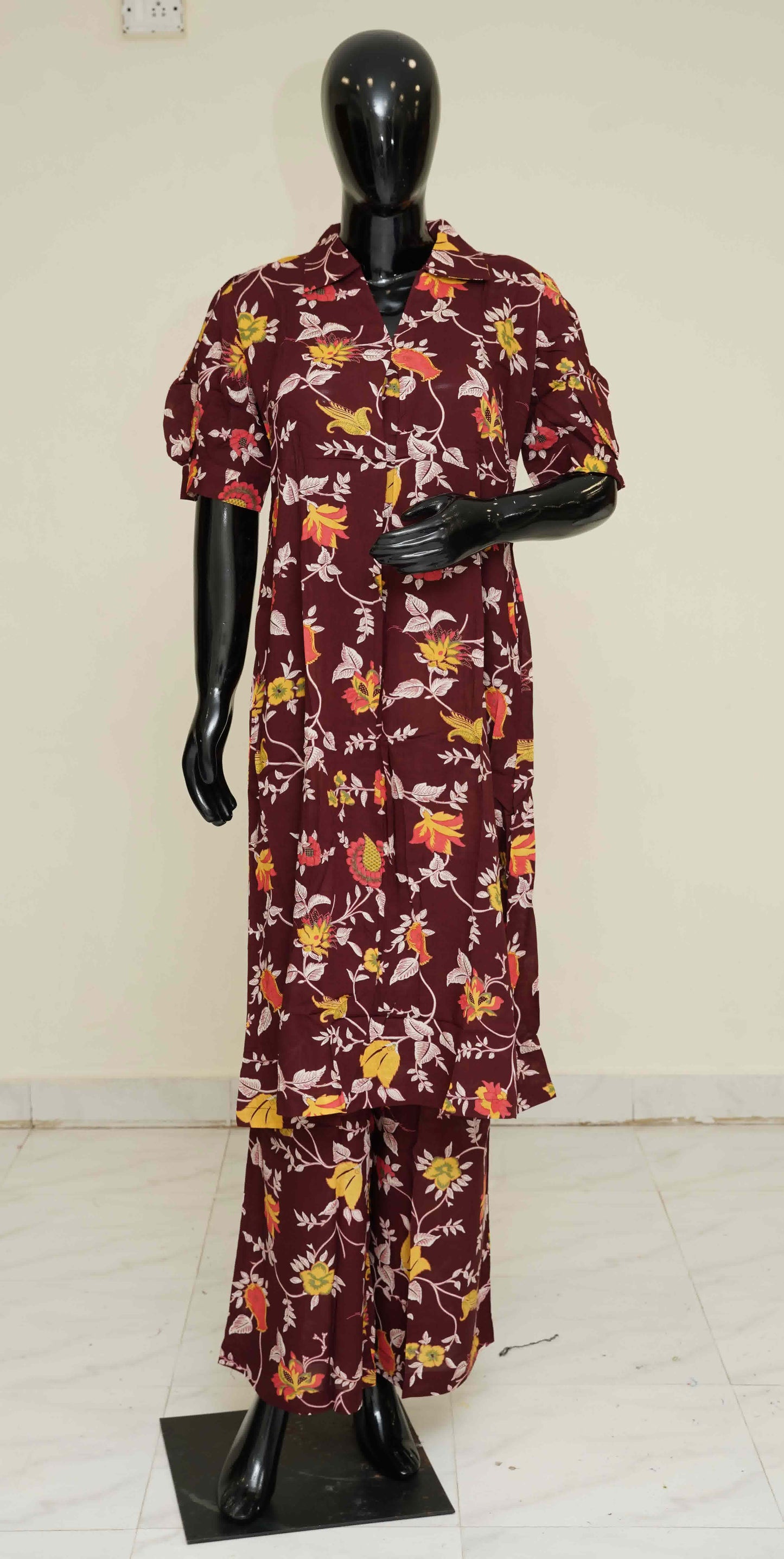 Multi Color - Pure Cotton 2-Piece Dress Set – Medium to 2XL