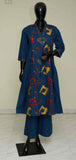 Blue - Pure Cotton 2-Piece Dress Set – Medium to 2XL